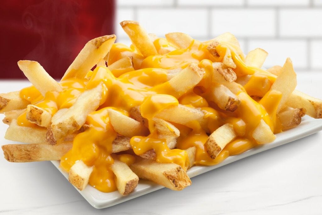 CHEESE FRIES, charleys gourmet fries