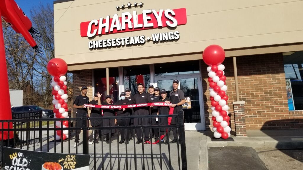 The team at Charleys Cheesesteaks and Wings at Tuscarawas St. in Canton, OH during their grand opening in December 2022. 