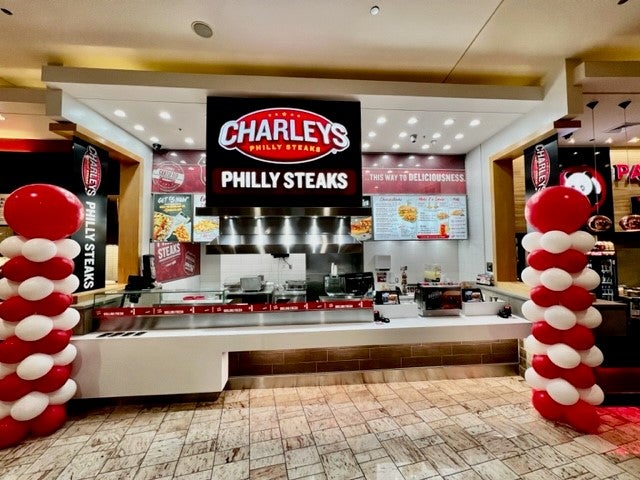 The front counter at Charleys at Santa Anita Mall in Arcadia, CA during the grand re-opening in 2023.