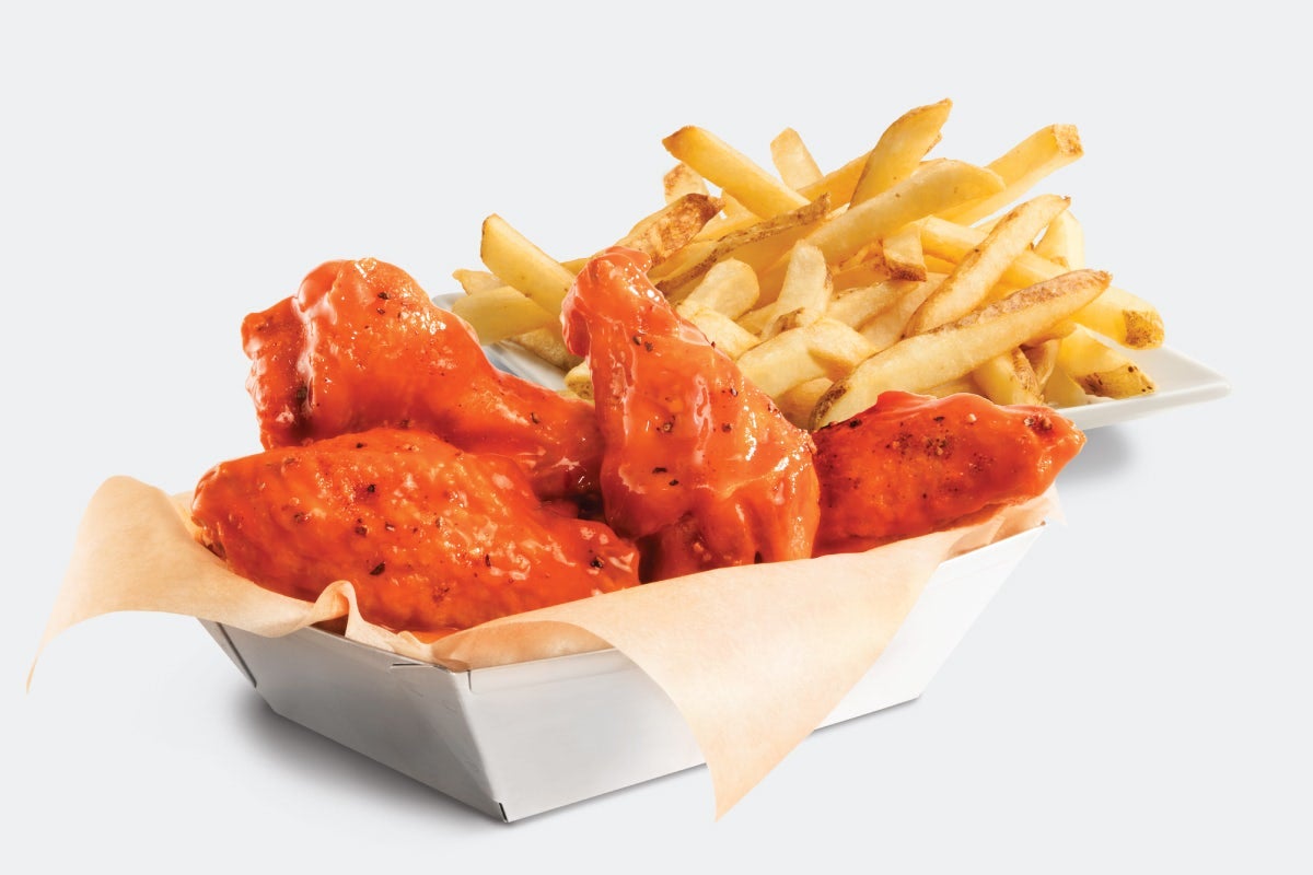 4 PC BONELESS WINGS & FRY Charleys Cheesesteaks