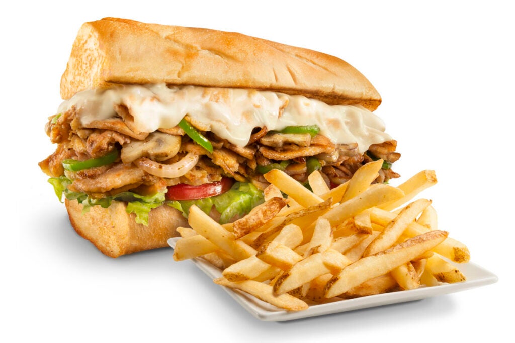 The small Chicken Philly Cheesesteak and Fries Everyday Special meal from Charleys.