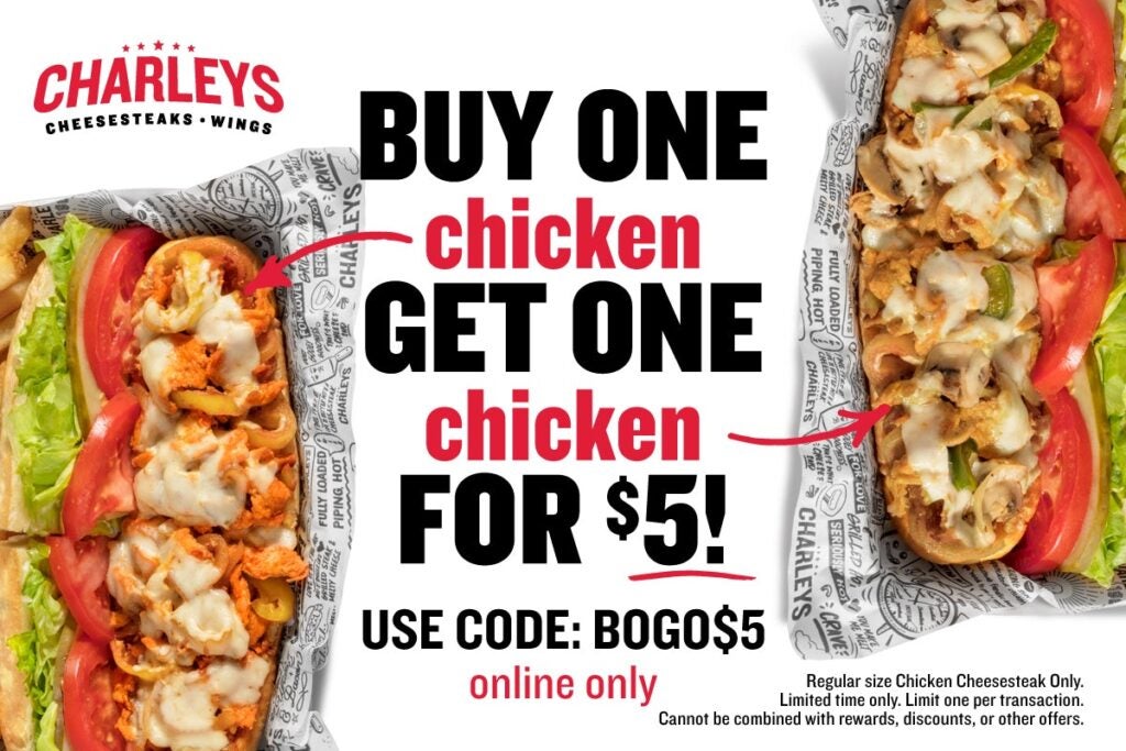 BOGO CHICKEN CHEESESTEAK (TYPE CODE: BOGO$5)