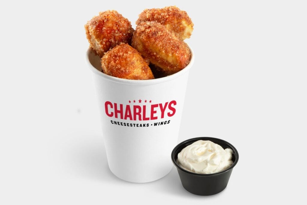 CINNAMON SUGAR PRETZEL BITES - Pretzel Bites topped with Melted Butter and tossed in Cinnamon Sugar.