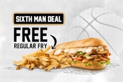 SIXTH MAN DEAL -  FREE REGULAR FRY          (TYPE CODE: OGFry25)